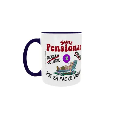 Sunt pensionar, cana ceramica, 330ml, cgs1822